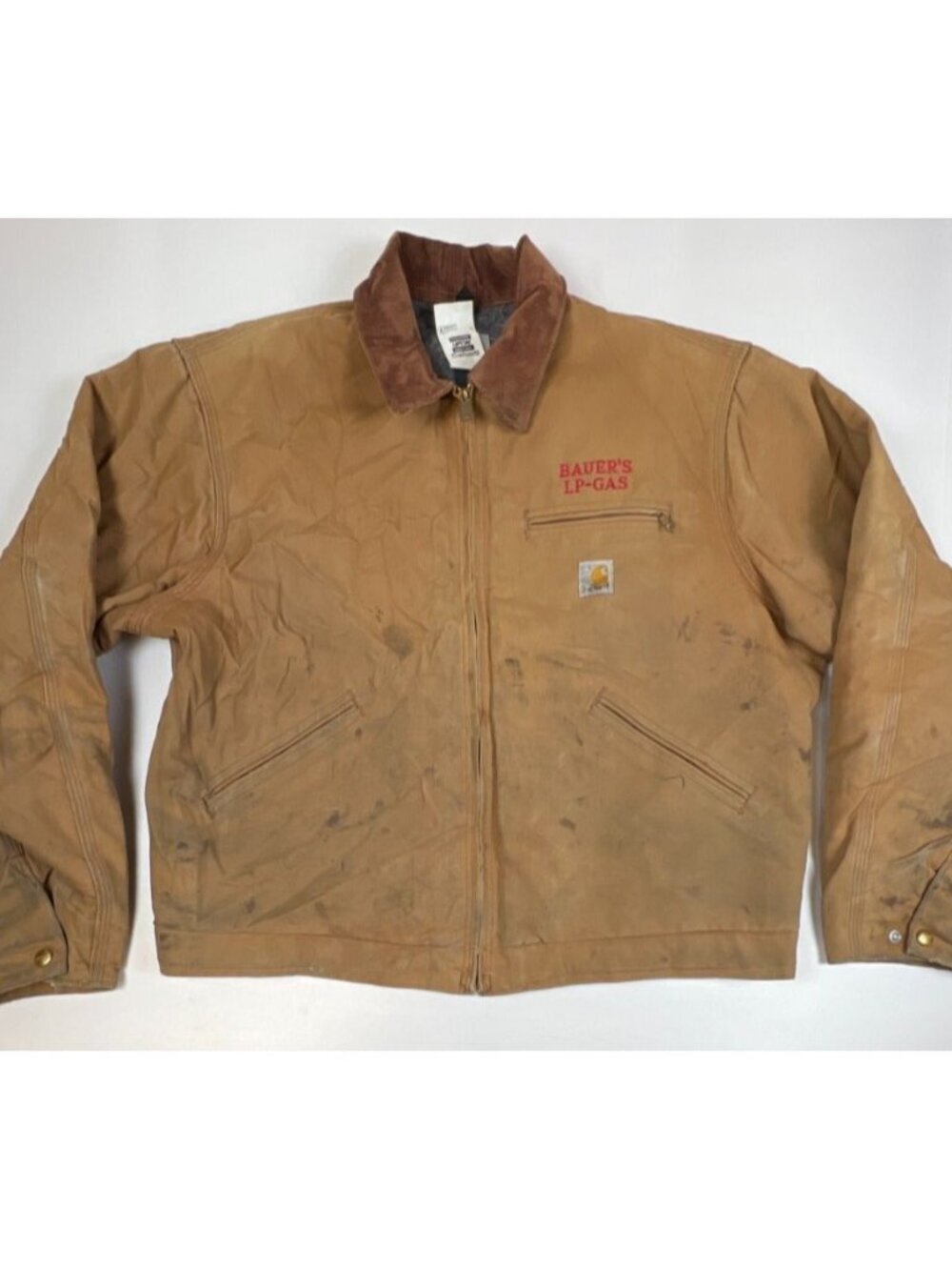 Vintage Carhartt Men's J01 BRN Detroit Jacket Size 46 Regular Blanket Lined